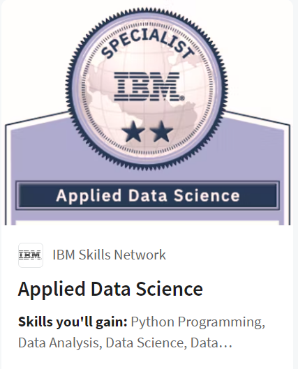 Applied Data Science Specialization