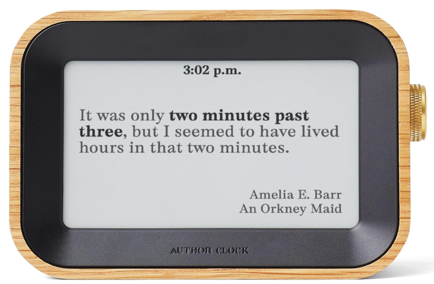 Author Literary Quote Clock Gift