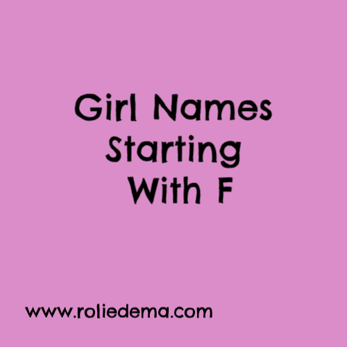 Girl Names Starting With F