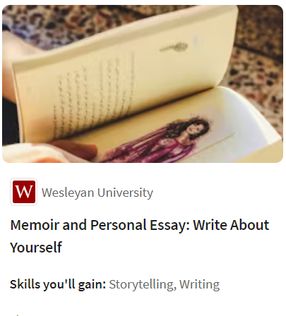 Memoir and Personal Essay: Write About Yourself Specialization