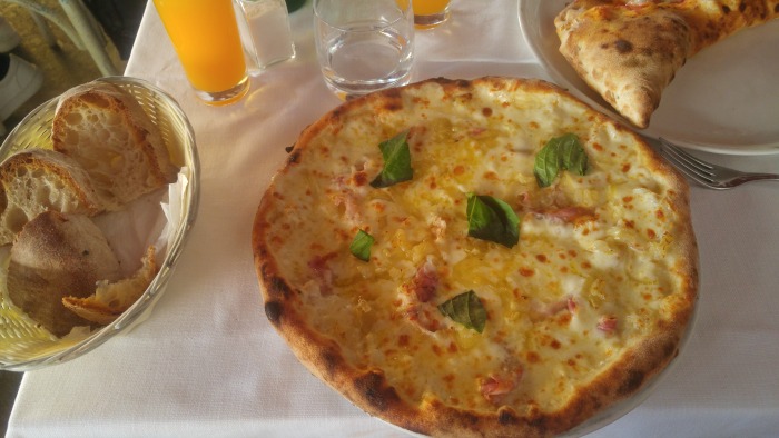 Pizza in Positano Italy
