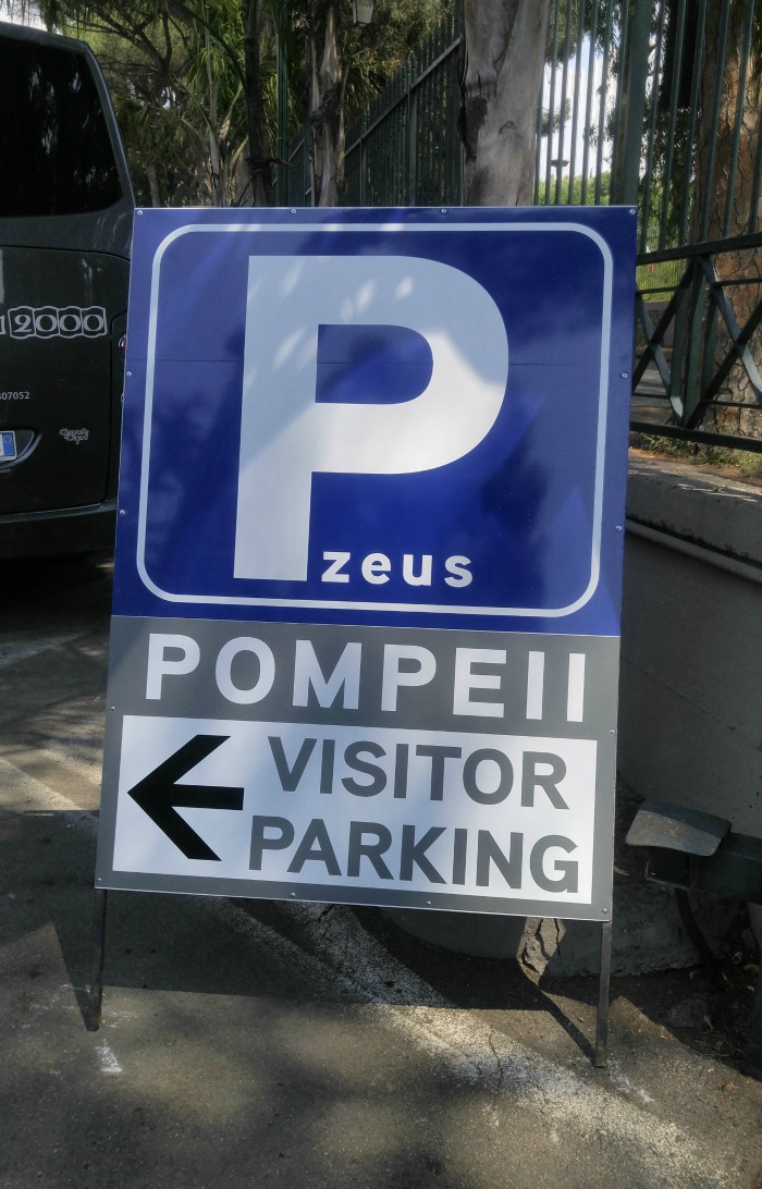 Visitor Parking at Pompeii Archaeological Site