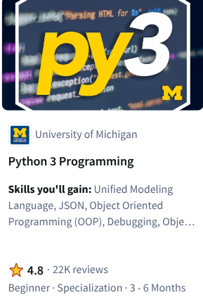 Python 3 Programming 