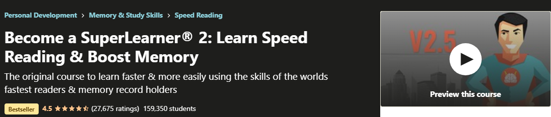 Become a Superlearner Speed Reading Course