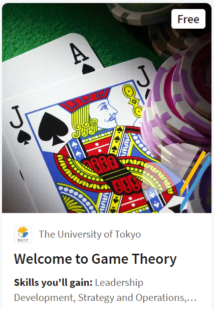 Welcome to Game Theory Coursera