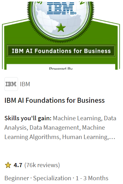 AI Foundations for Business Specialization (IBM)