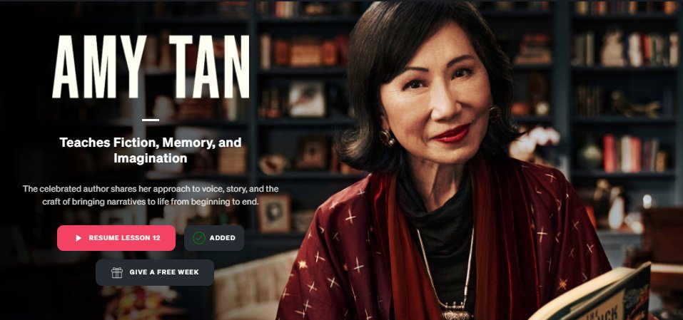 Here is my review of the Amy Tan MasterClass, a class that offers valuable insights and timeless reminders for writers of all sorts.