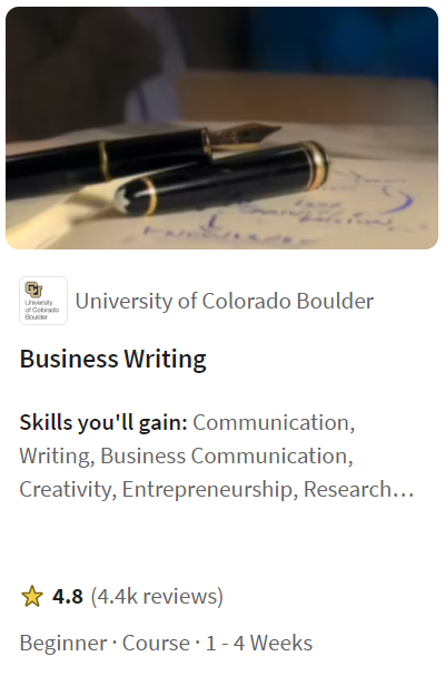 Business Writing (University of Colorado Boulder)