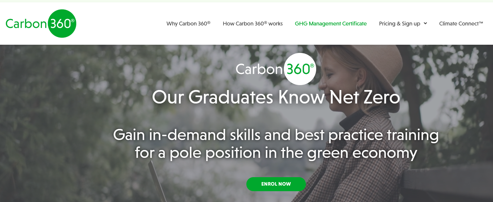 What is the Carbon360 GHG Management Certificate?