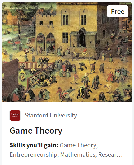 Game Theory Course Standford University