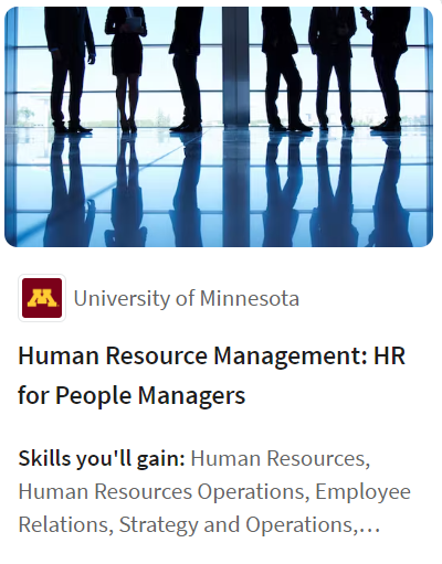 Human Resource Management: HR for People Managers Specialization