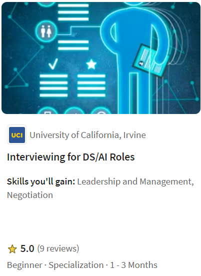 Interviewing for DS/AI Roles Specialization