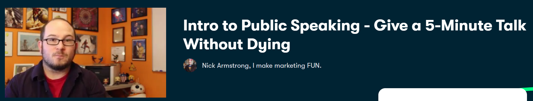 Intro to Public Speaking - Give a 5-Minute Talk Without Dying