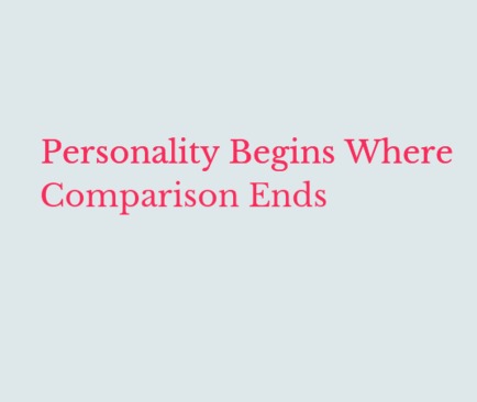 They are many occasions where comparison can steal our joy. Sometimes, it even steals our personality...